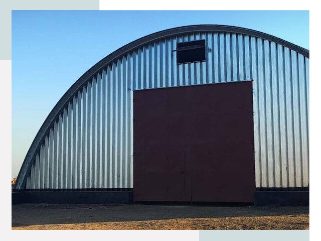 Бескаркасные ангары в мирном