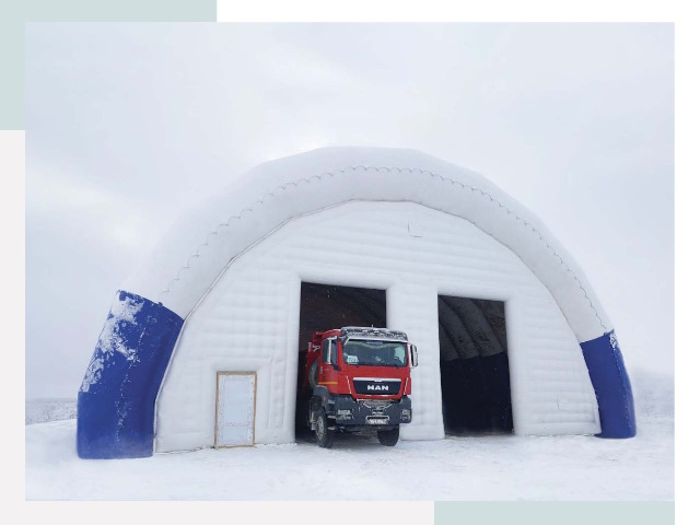 Мобильные ангары в мирном