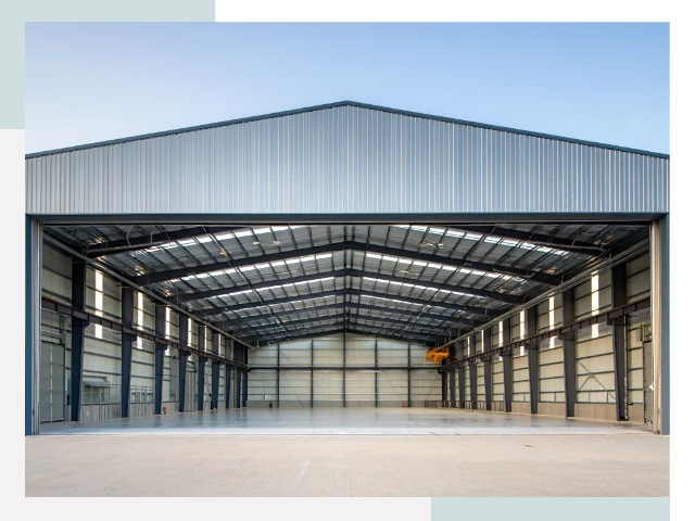 Большие ангары в мирном